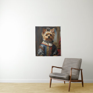 Viktorianisch Yorkshire Terrier in Bekleidung Whim Wandteppich