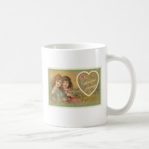 Viktorianische A Valentine Message 2 Girls Tasse