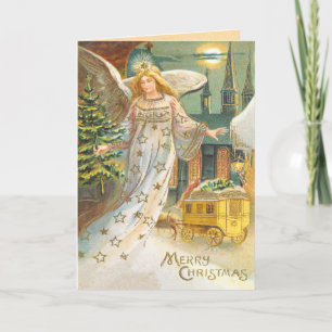 Viktorianische Angel Weihnachtskarte Feiertagskarte