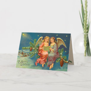 Viktorianische Angel Weihnachtskarte Feiertagskarte