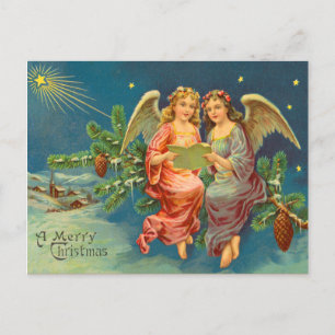 Viktorianische Angel Weihnachtskarte Feiertagspostkarte
