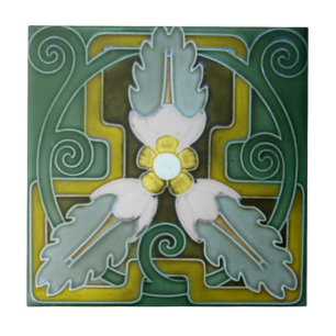 Viktorianische antike Keramik-Fliese der Fliese