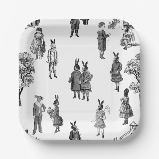 viktorianische antike Kleintiere Pappteller (Vorderseite)