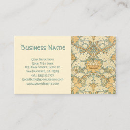 Viktorianische antike William Morris Blume Florenz Visitenkarte