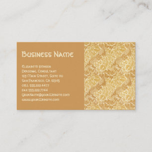 Viktorianische antike William Morris Blume Florenz Visitenkarte