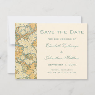Viktorianische antike William Morris St. James Flo Save The Date