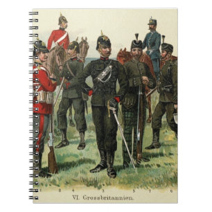 Viktorianische Antiquität Soldaten Postkarte Notizblock
