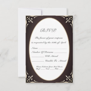 Viktorianische Antwortkarte RSVP Karte
