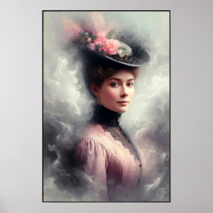Viktorianische Ära Grazie im Studioporträt Poster
