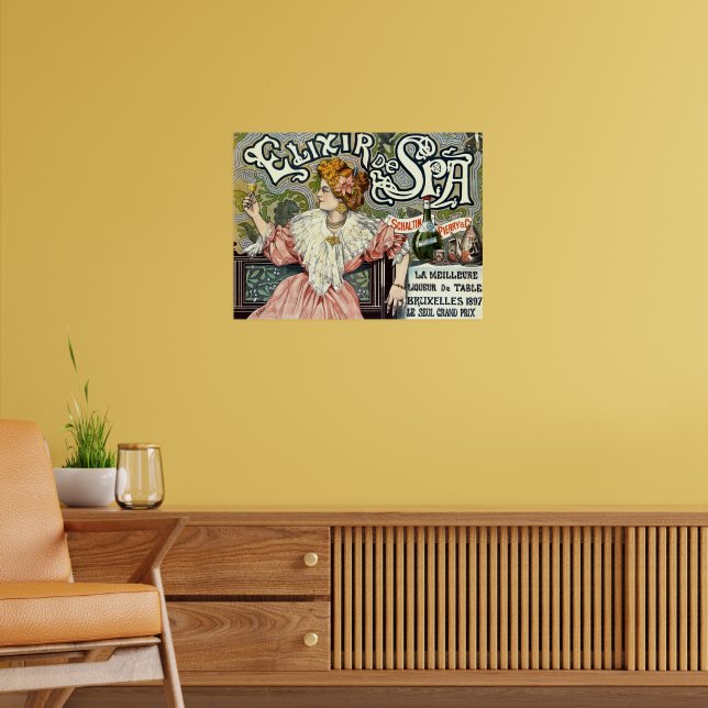 Viktorianische Ära Jugendstil Elixir-Werbung Poster (Wohnzimmer 2)