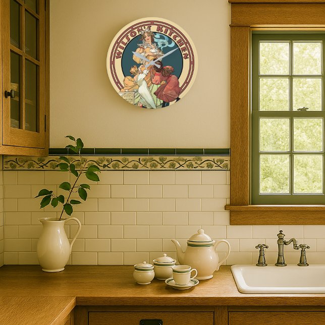 Viktorianische Ära Jugendstil Küche Große Wanduhr (Von Creator hochgeladen)