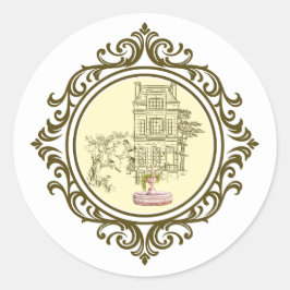 viktorianische Ära Runder Aufkleber