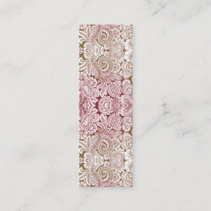 Viktorianische Arabeske, HALYDON - Creme u. Brown Mini Visitenkarte