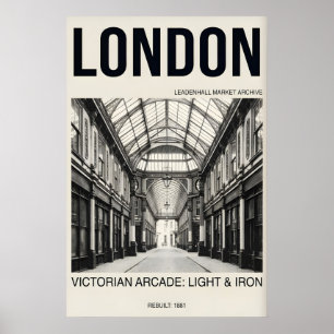 Viktorianische Arcade-Wandkunst London Landmark Po Poster
