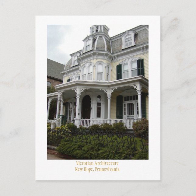 Viktorianische Architektur Postkarte (Vorderseite)