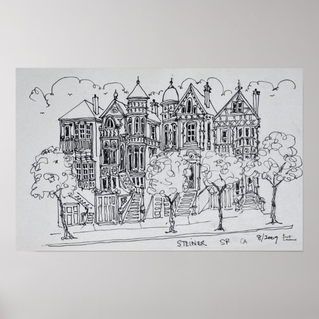 Viktorianische Architektur | San Francisco Poster (Vorne)