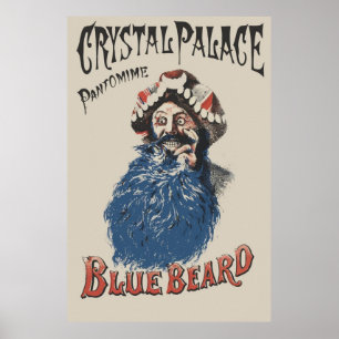 Viktorianische Art Bluebeardanzeige Poster