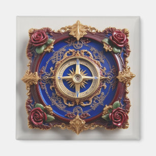 Viktorianische Art Sonnenuhr geometrisch farbig Magnet