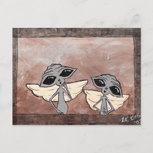 Viktorianische Außerirdischen Postkarte (Vorderseite)