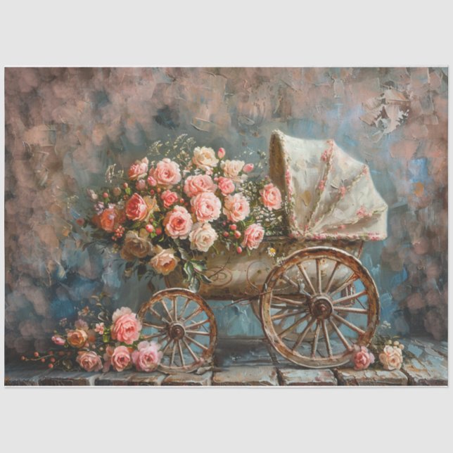 Viktorianische Baby-Carriage Seidenpapier (Vorderseite)