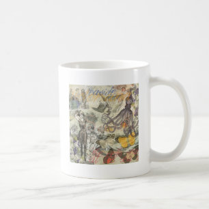 Viktorianische Bade-Schönheit Kraken Vintage Surre Kaffeetasse