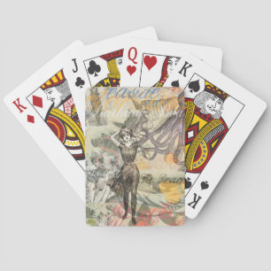 Viktorianische Bade-Schönheit Kraken Vintage Surre Spielkarten