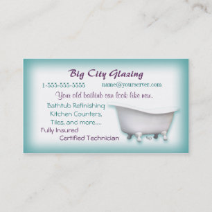 Viktorianische Badewannen-Geschäftskarte fertigen Visitenkarte