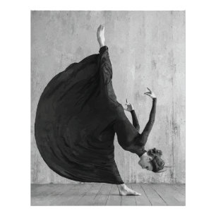 Viktorianische Balletttänzerin in Bewegung Fotodruck