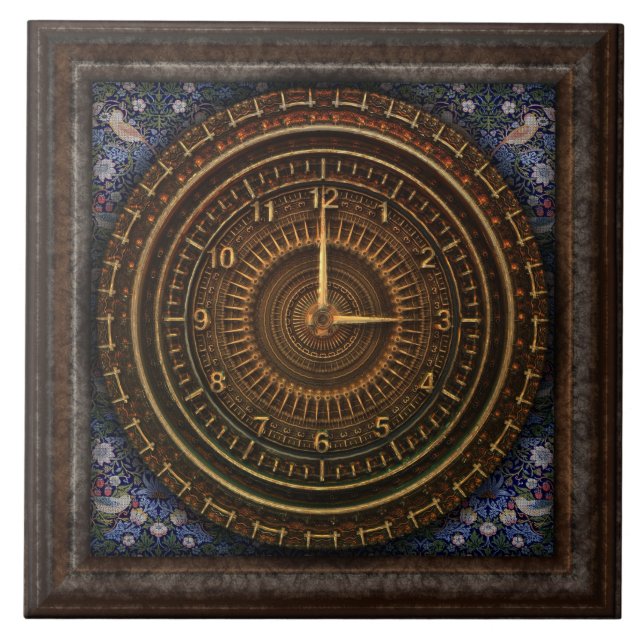 Viktorianische Barockuhr Fliese (Vorderseite)