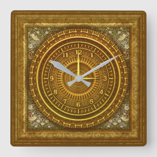 Viktorianische Barockuhr Quadratische Wanduhr (Vorderseite)