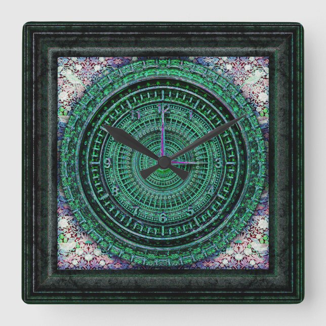 Viktorianische Barockuhr Quadratische Wanduhr (Vorderseite)