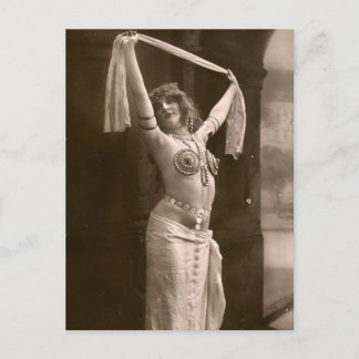 Viktorianische Bauchtänzerin Vintag Postkarte