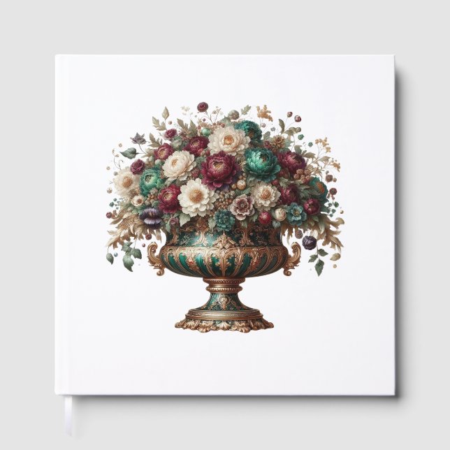 Viktorianische Bavaria-Blumenvase Gästebuch (Vorderseite)