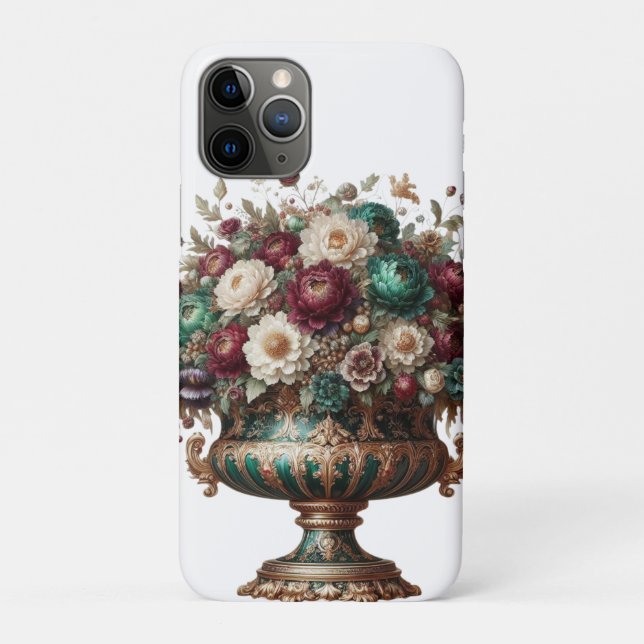 Viktorianische bayerische Blumen-Vase Case-Mate iPhone Hülle (Rückseite)