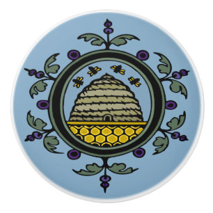 Viktorianische Biene und Bienenstock Keramikknauf