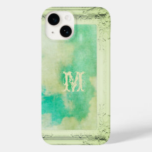 Viktorianische Bilderrahmen-Skizze aquamarine Crem Case-Mate iPhone 14 Hülle