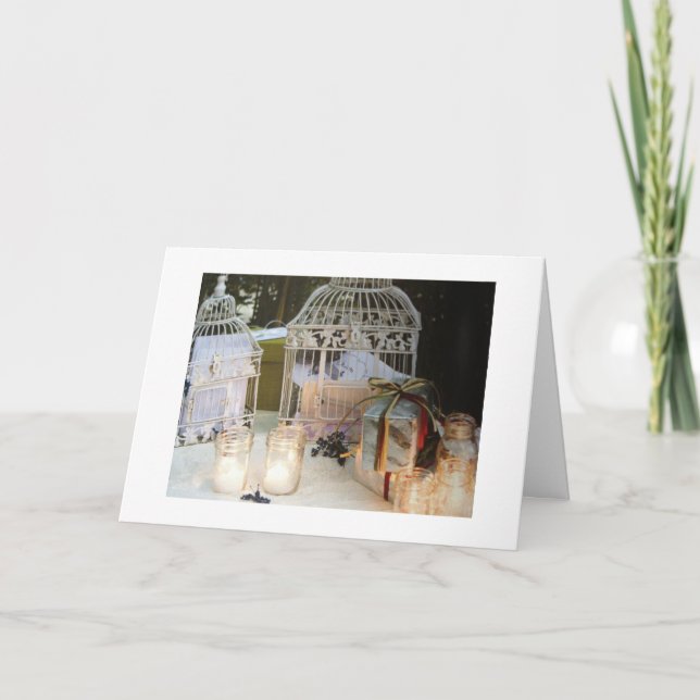 VIKTORIANISCHE BIRD-CAGES FÜR BRAUTPARTY EINLADUNG (Vorderseite)