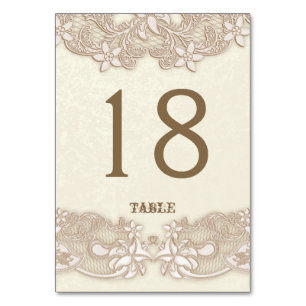 Viktorianische Bläschen-Design-Tischkarte Tischnummer