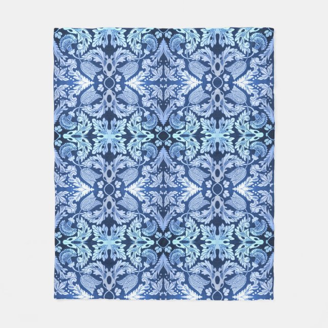Viktorianische blaue Fleece-Decke Fleecedecke (Vorderseite)
