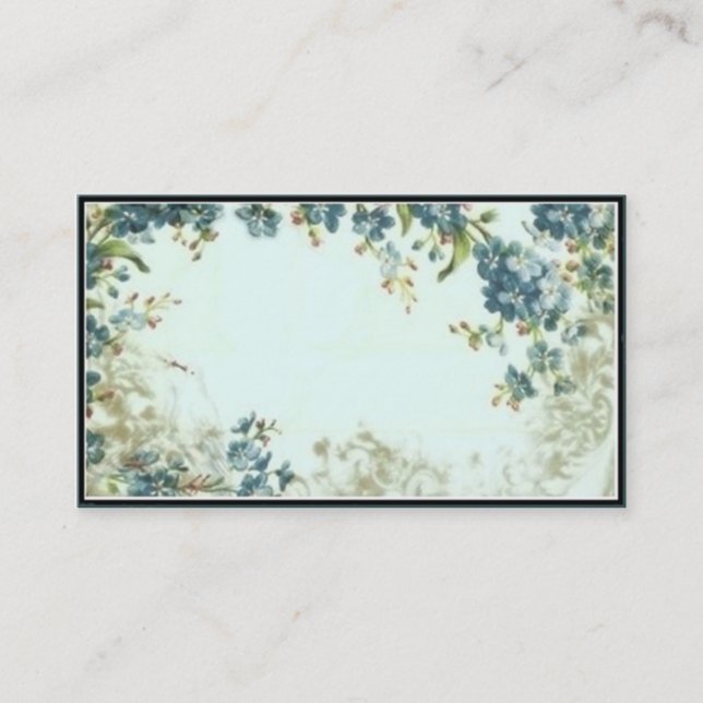 Viktorianische blaue visitenkarte (Vorderseite)