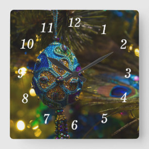 Viktorianische blaue Wall-Uhr Quadratische Wanduhr