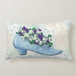 Viktorianische Blauer Schuhblume Lendenkissen