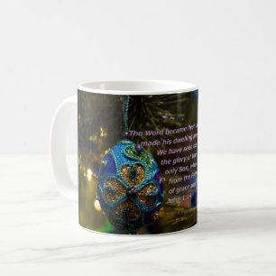 Viktorianische Blue Bible Verse Kaffee Tasse