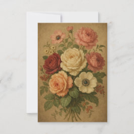 Viktorianische Blume Dankeskarte