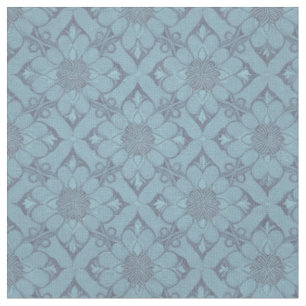 Viktorianische Blume Gitter Blauer Stoff