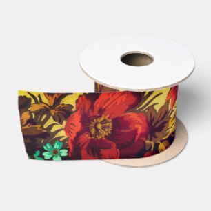 Viktorianische Blume Vintages Blumenmuster Satinband