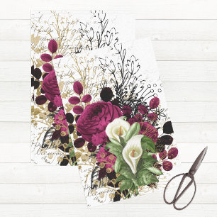 Viktorianische BlumenCollage Seidenpapier