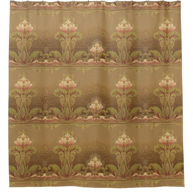 Viktorianische Blumenjugendliche Blume Duschvorhang (Vorderseite)