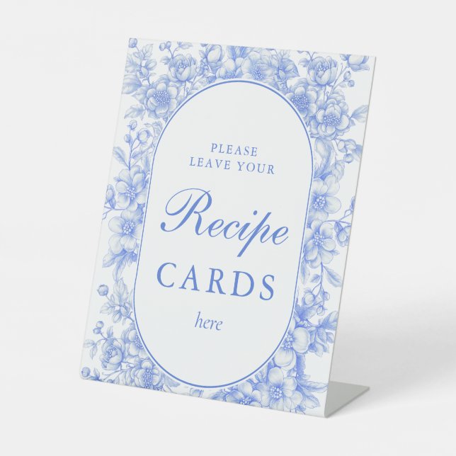 Viktorianische Blumenkarte Hier finden Sie Blaue R Sockelschild (Vorderseite)