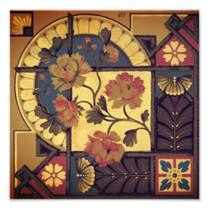 Viktorianische Blumenkunst Vintag Fotodruck